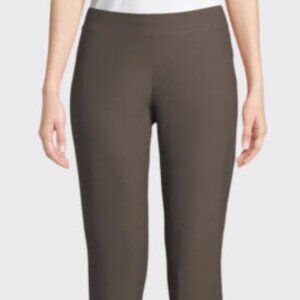 Eileen Fisher  Washable Stretch Crepe Slim Ankle Pant Bark  Medium